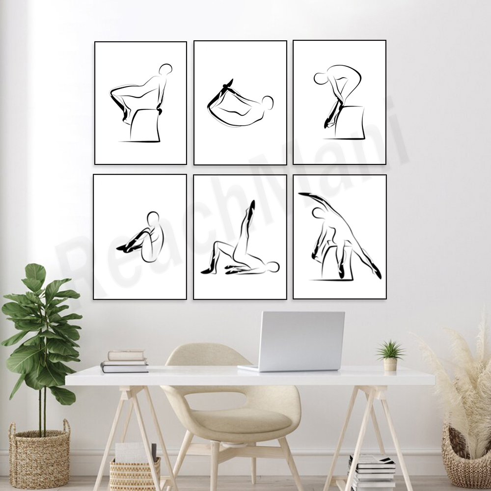 Pilates posters, Pilates push- - đánh giá và giá Pilates Yoga Room